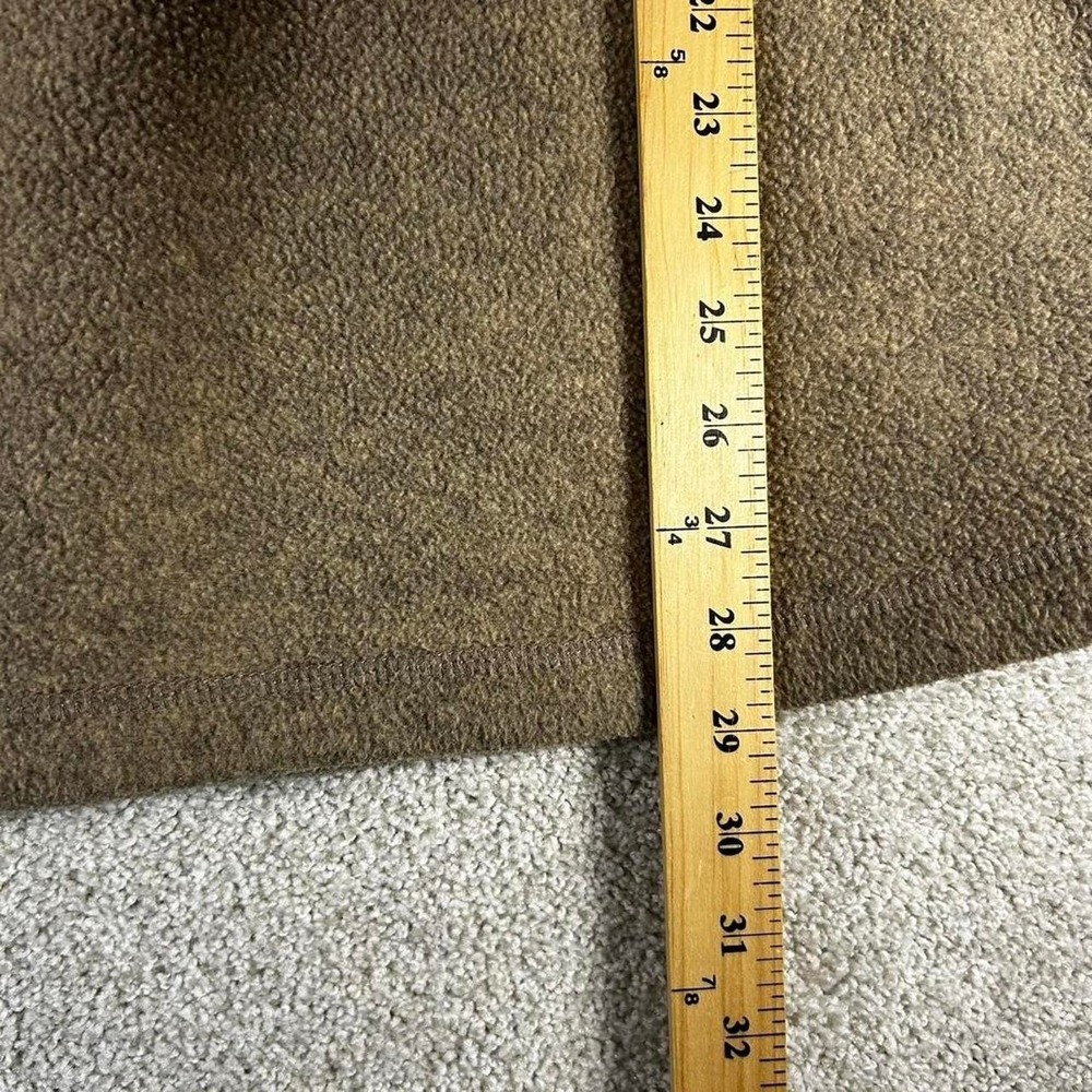 Vintage Eddie Bauer tan brown fleece zip up outdoors jacket Size M - Picture 6 of 7